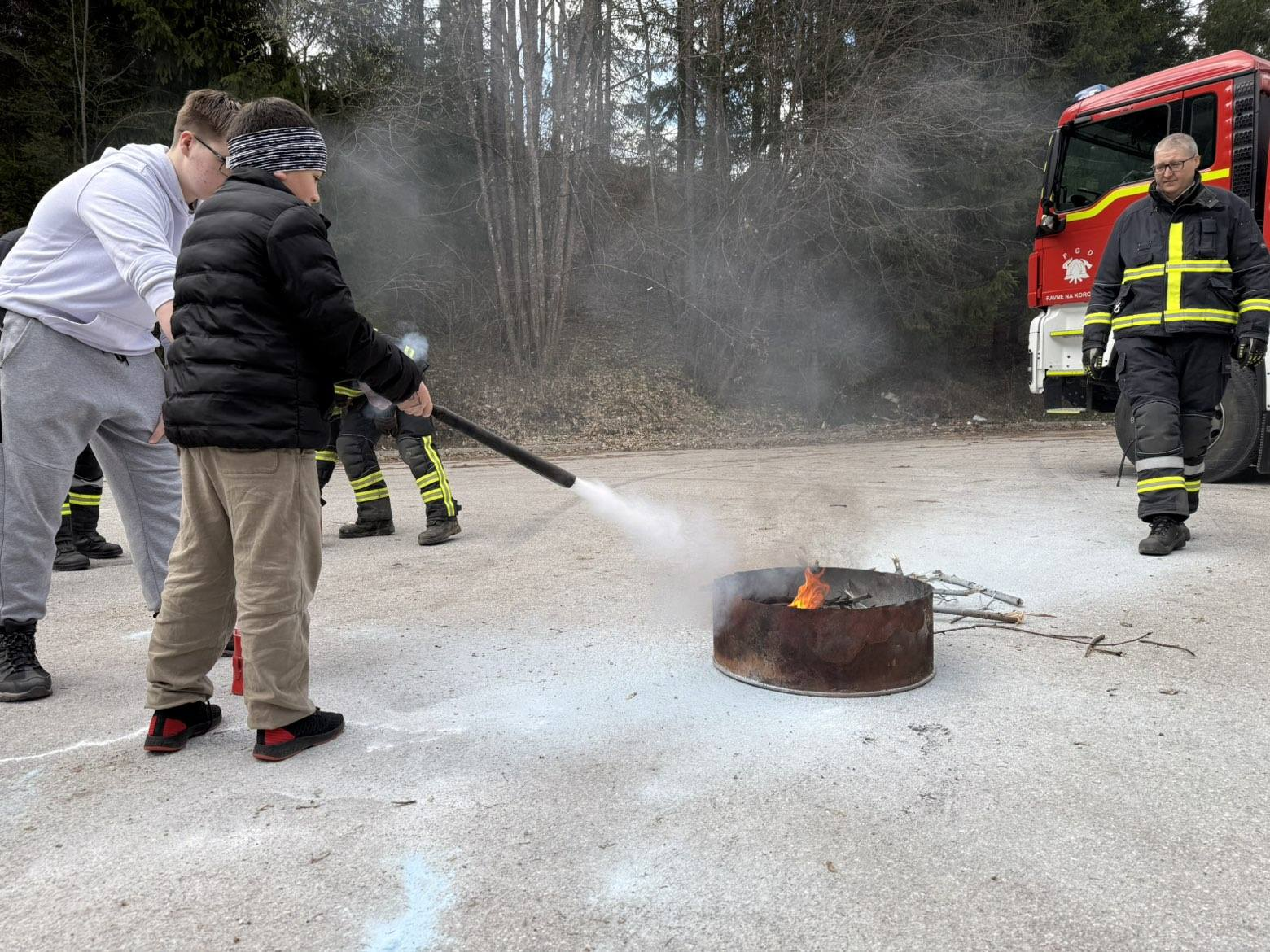Prikaz gašenja z gasilnimi aparati — slika 3