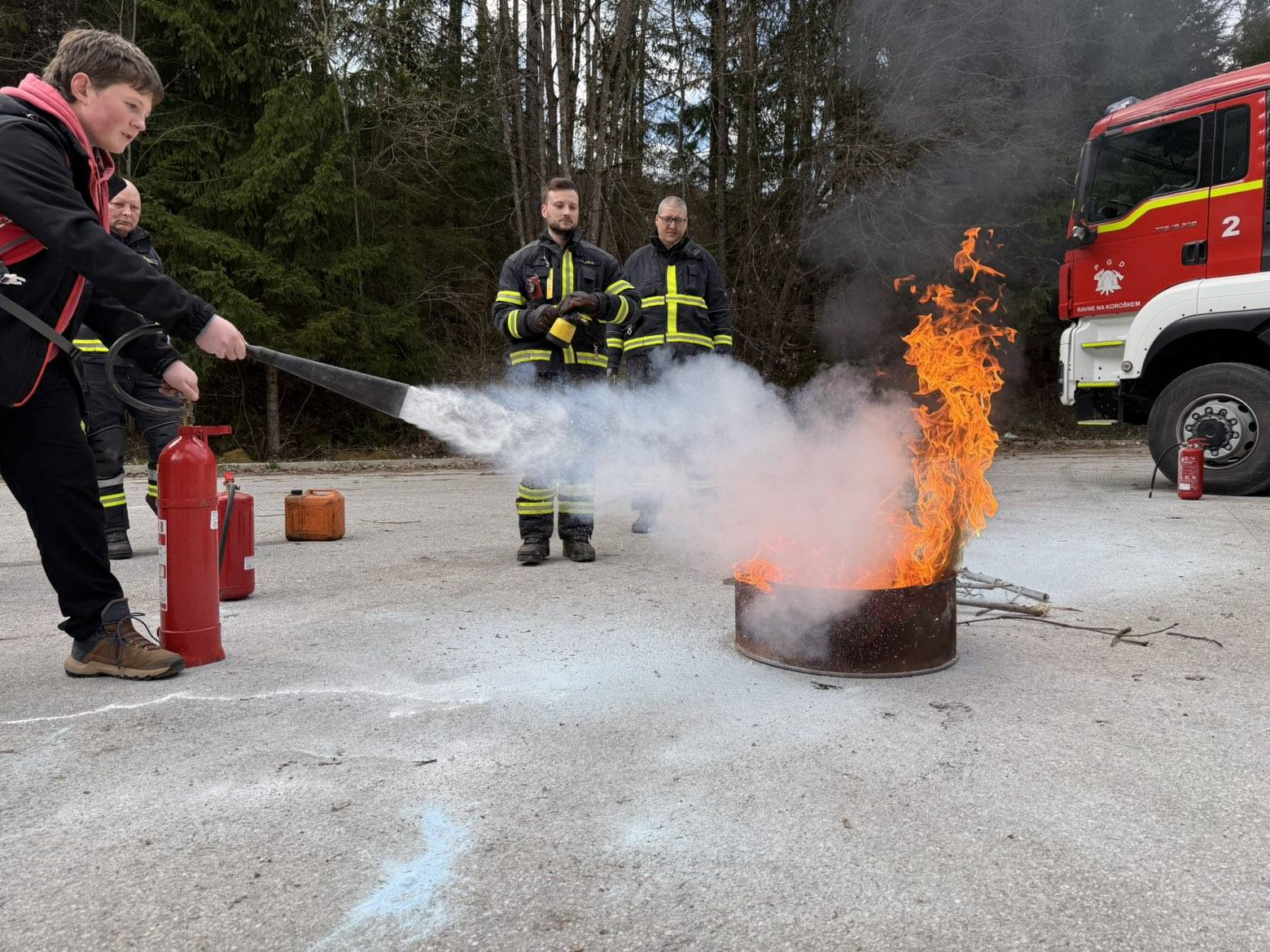 Prikaz gašenja z gasilnimi aparati — slika 4